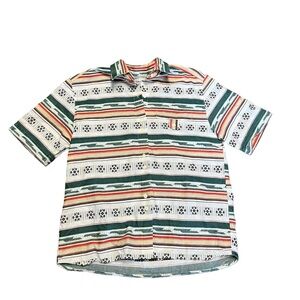 Vintage 90s Cabin Creek Southwest western Aztec festival button down med…